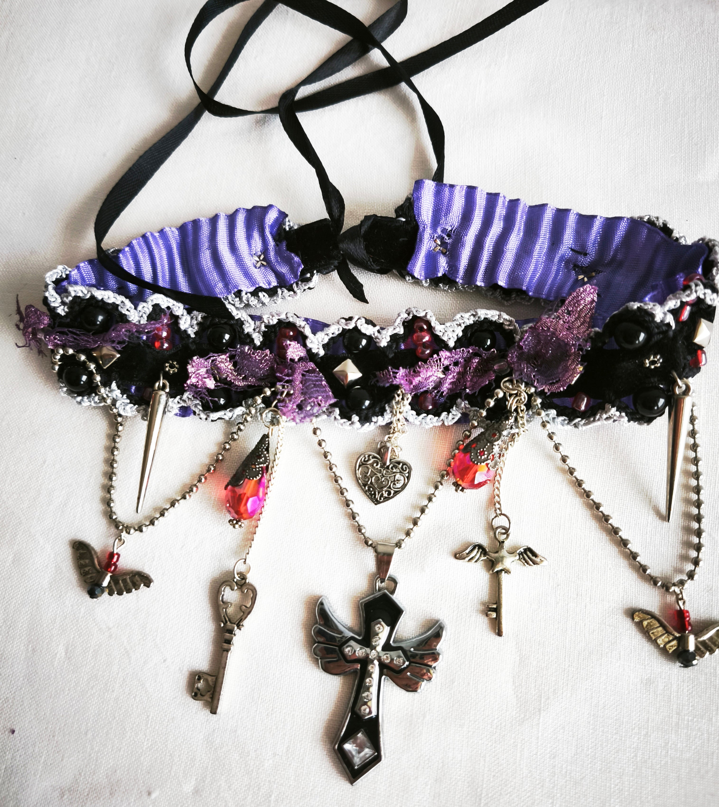 Black and purple cross