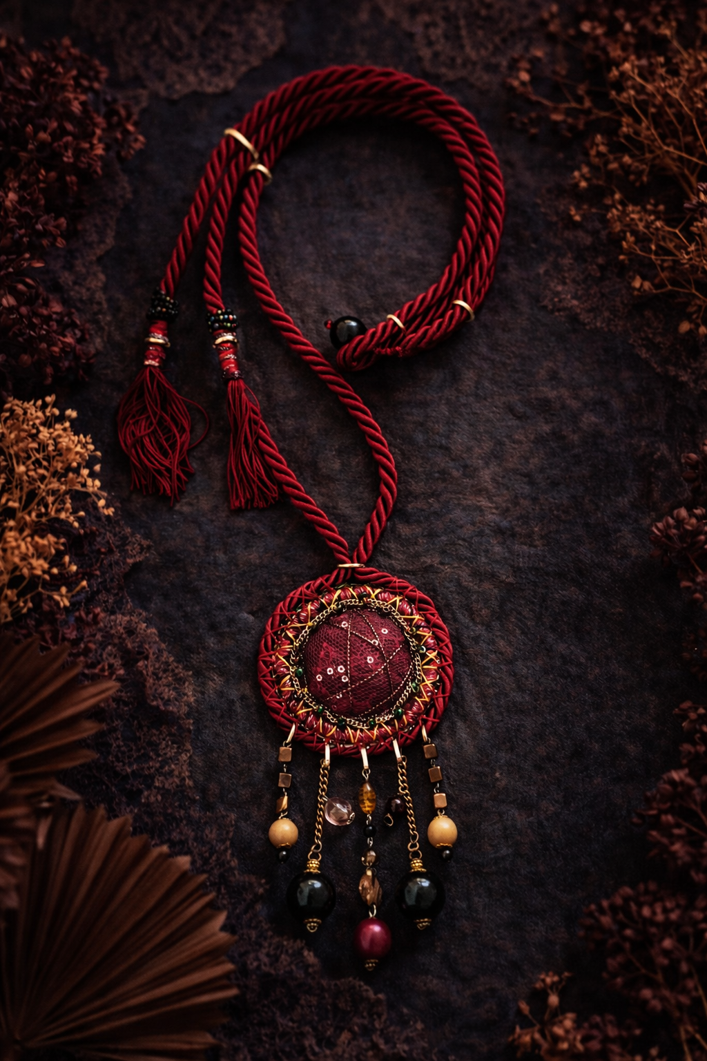 Burgundy Amulet