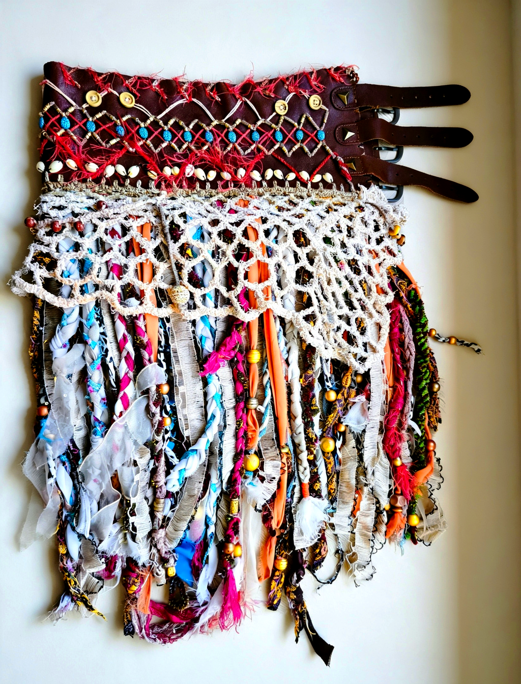 Nomad Spirit - artystyczny pas boho handmade