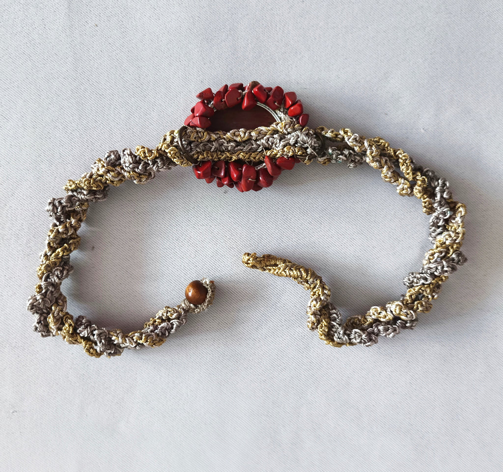 Abstract weave with jaspers