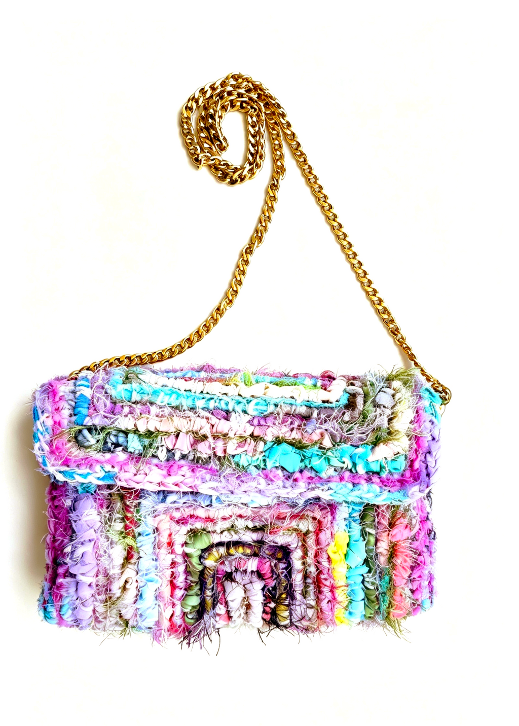 Rainbow Labyrinth – One-of-a-Kind Handmade Art Clutch
