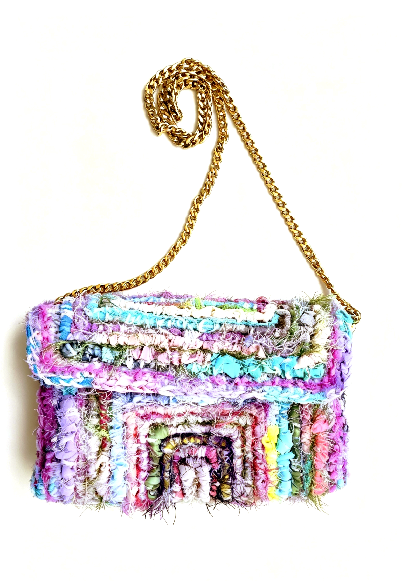 Rainbow Labyrinth – One-of-a-Kind Handmade Art Clutch