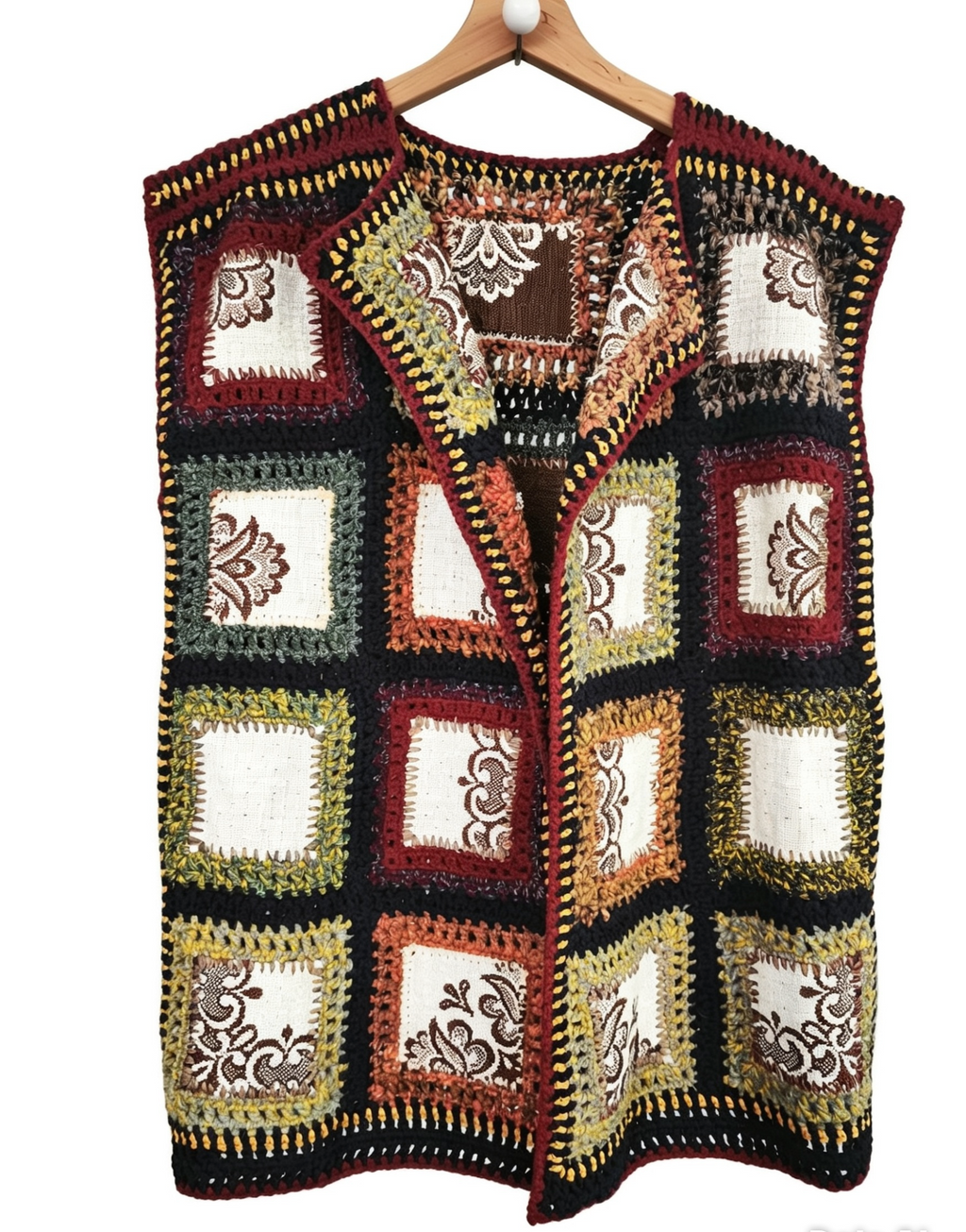 KIMONARO – Unisex Patchwork in Navy, Burgundy & Ochre