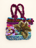 Floral Carnival — Crochet Art Handbag with Appliqués