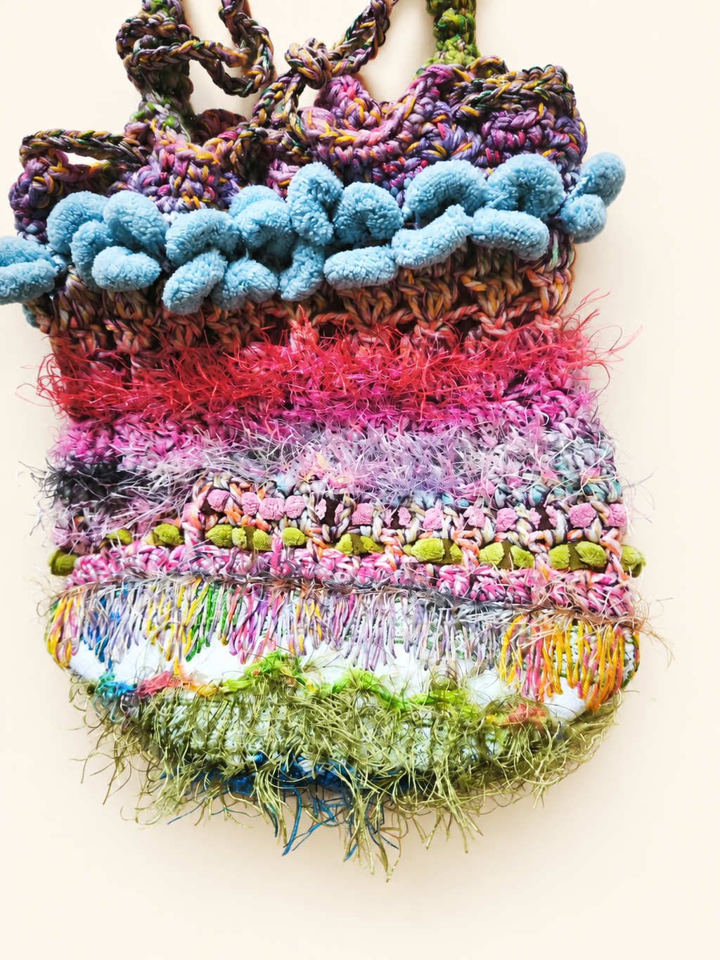 Carnival of Textures — Colourful Boho Handbag