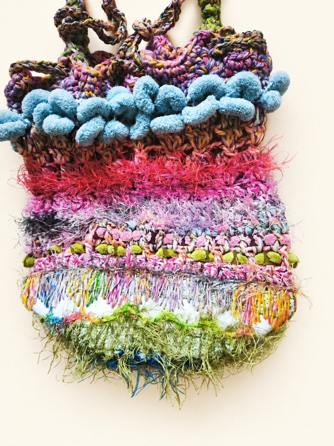Carnival of Textures — Colourful Boho Handbag