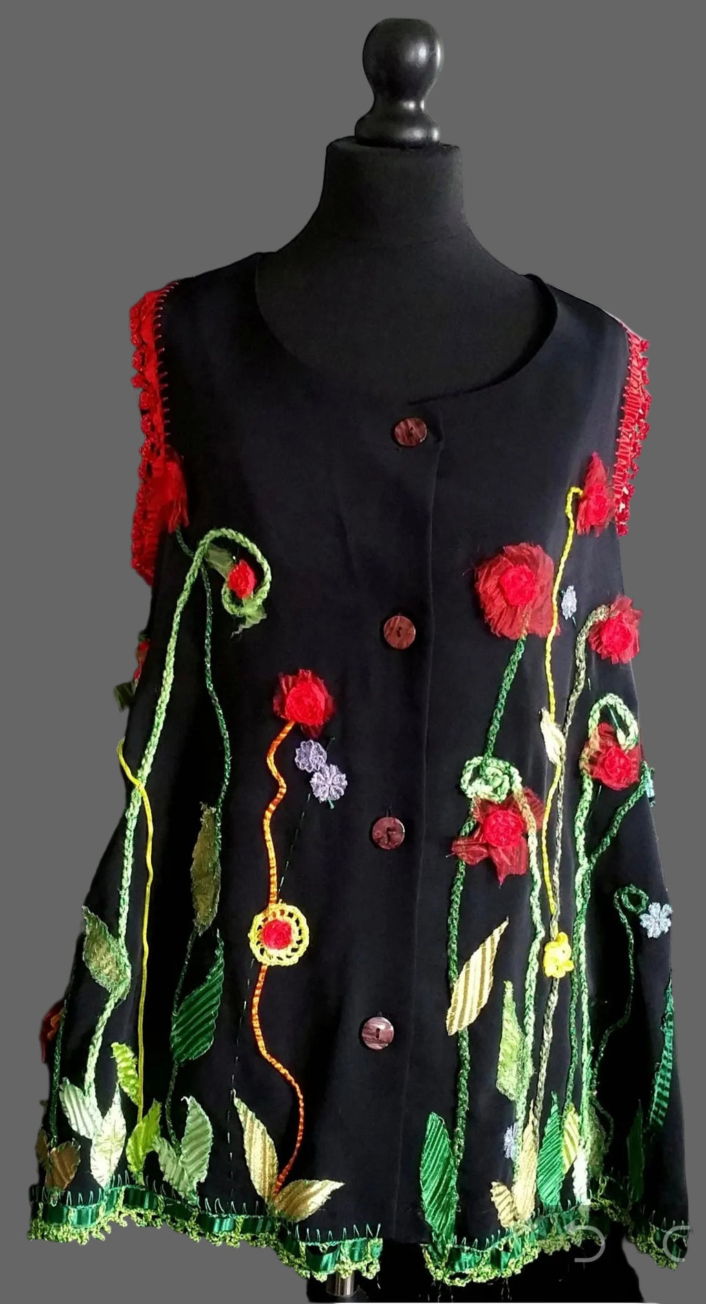 Garden at Night — Artistic Handmade Vest