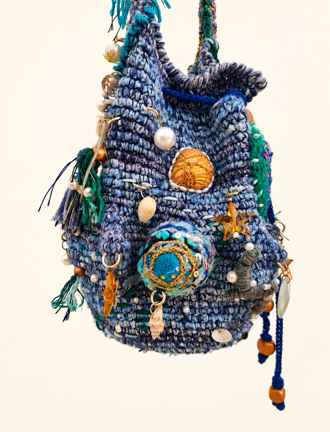 Metallic Weave — Crochet Art Handbag