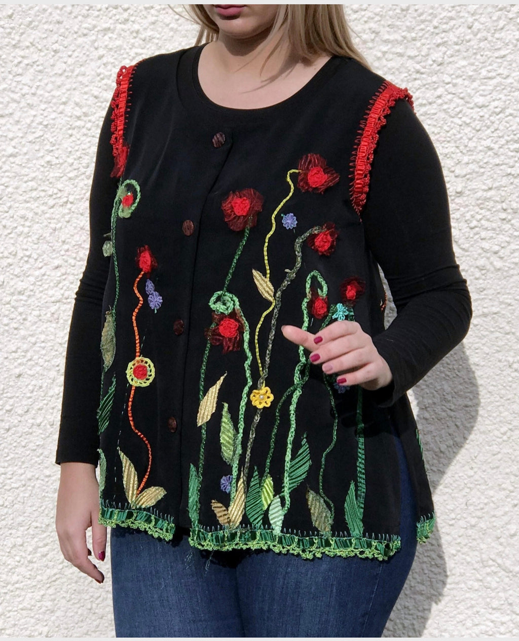 Garden at Night — Artistic Handmade Vest