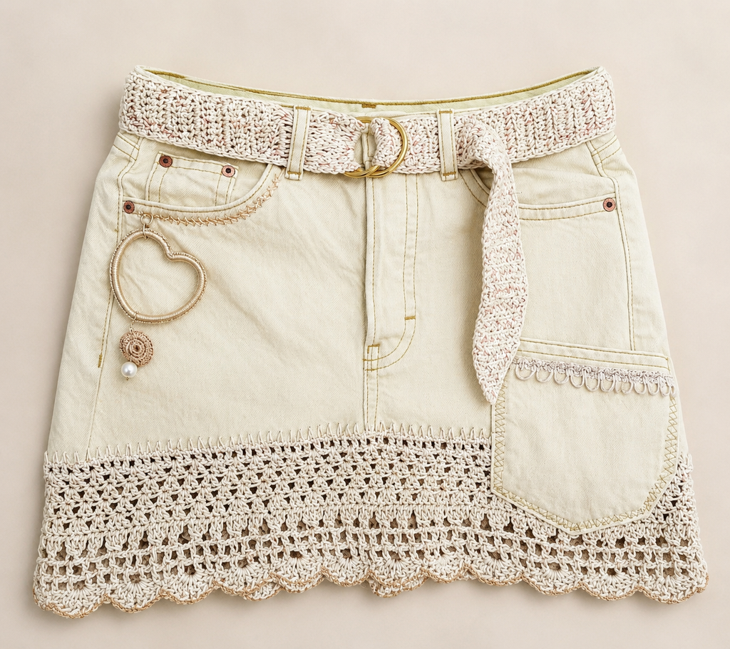 Cream Boho — Artistic Topshop Skirt