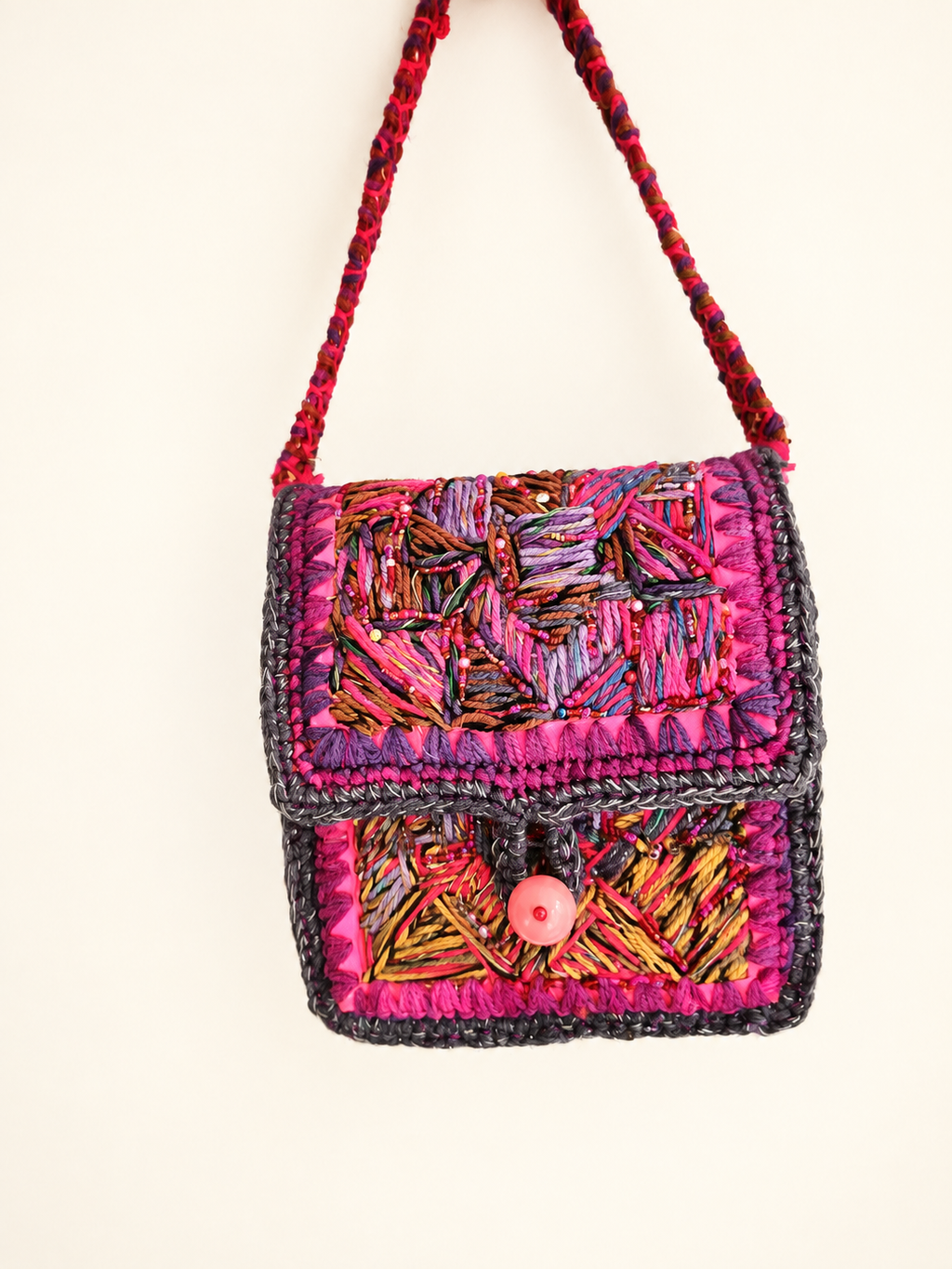 Beaded Galaxy — Small Embroidered Handbag