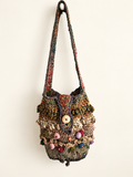 Forest Story — Boho Handbag with Felt and Wood
