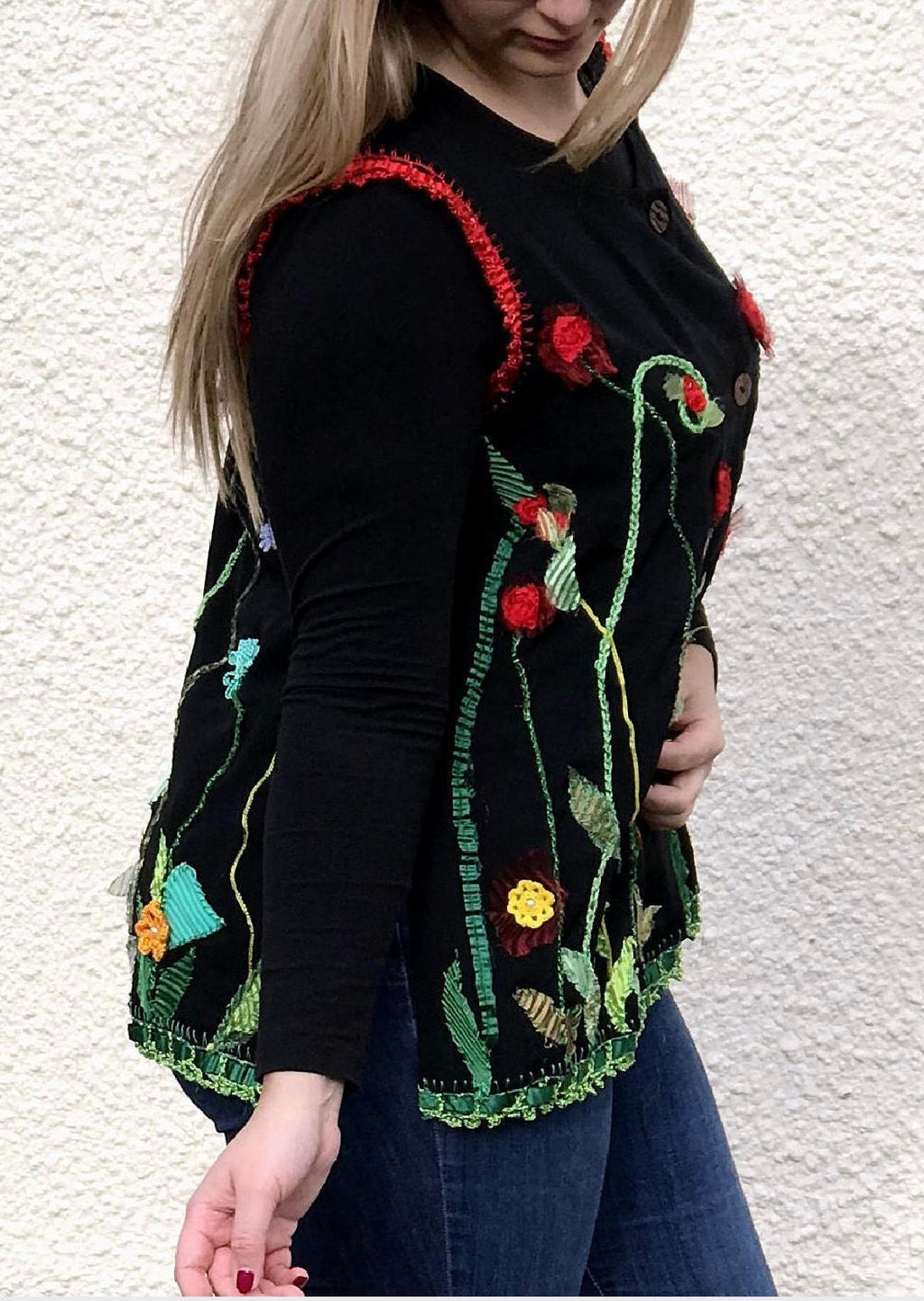 Garden at Night — Artistic Handmade Vest