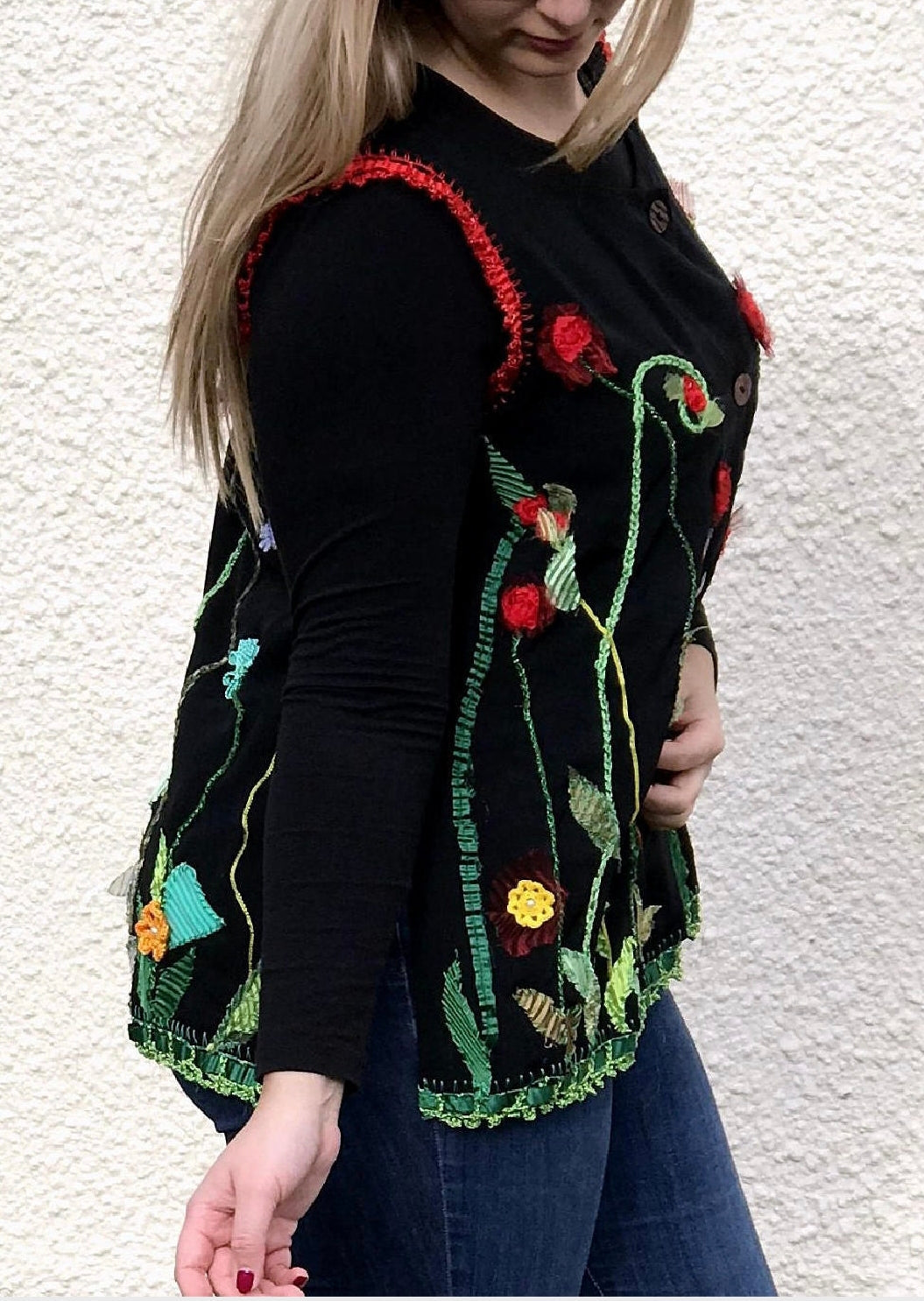 Garden at Night — Artistic Handmade Vest