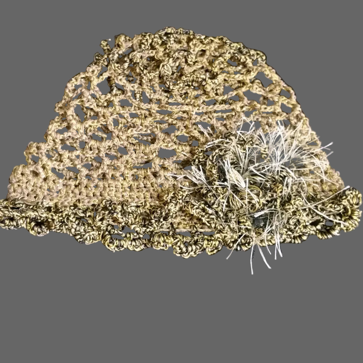 Old Gold — Retro Beanie & Openwork Collar