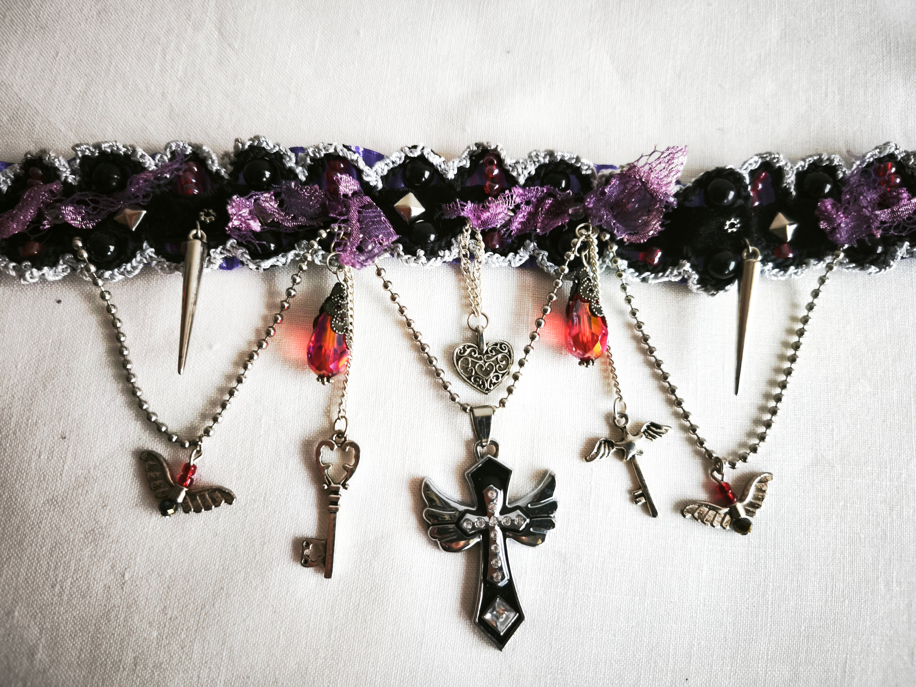 Black and purple cross