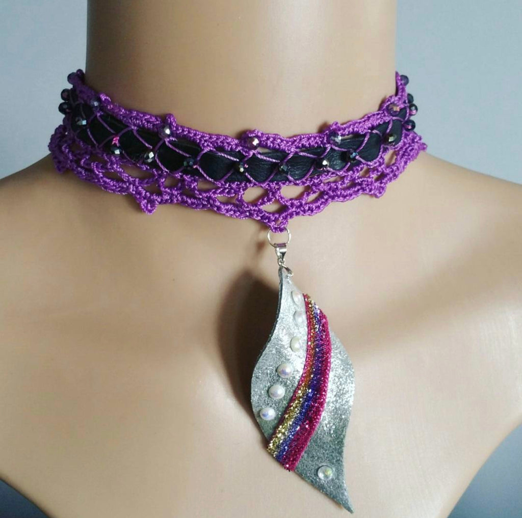 Silver Leaf with Pearls