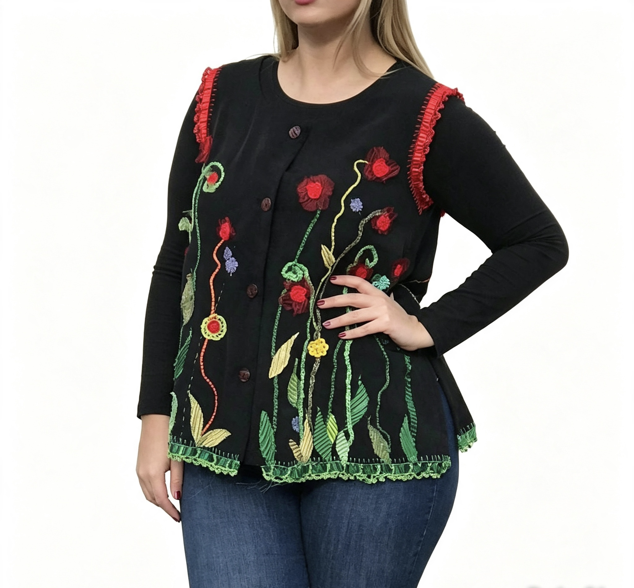 Garden at Night — Artistic Handmade Vest