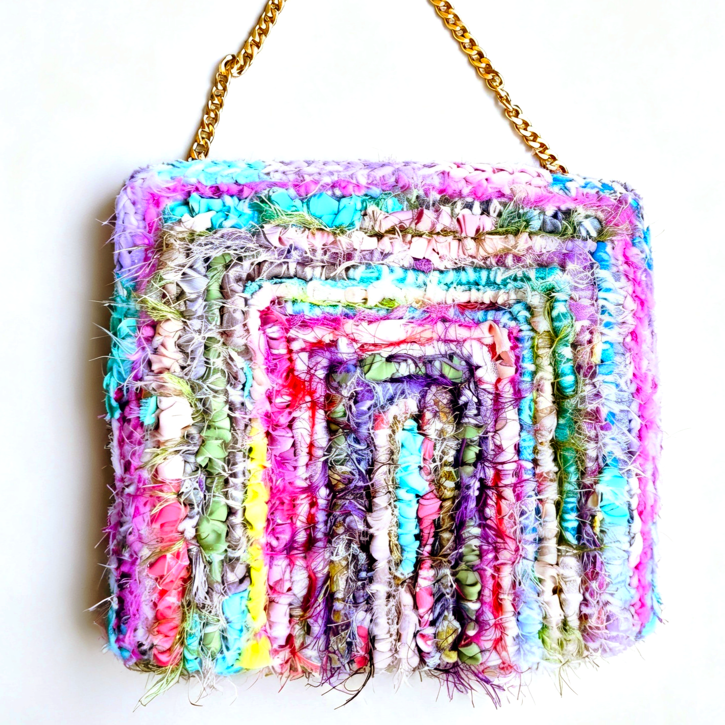 Rainbow Labyrinth – One-of-a-Kind Handmade Art Clutch