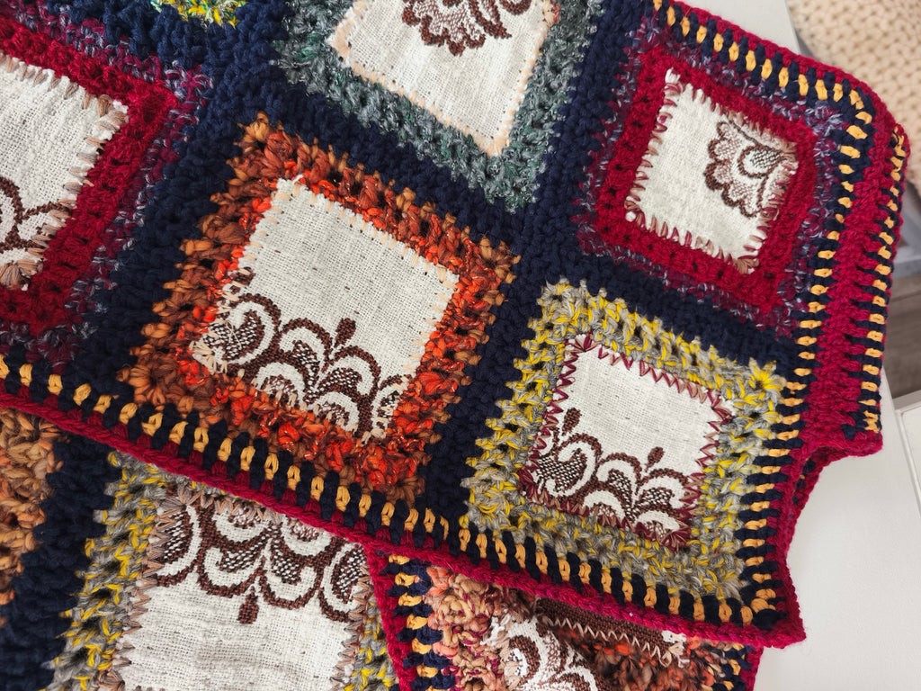 KIMONARO – Unisex Patchwork in Navy, Burgundy & Ochre