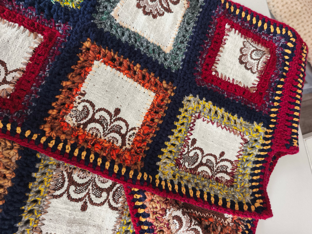 KIMONARO – Unisex Patchwork in Navy, Burgundy & Ochre