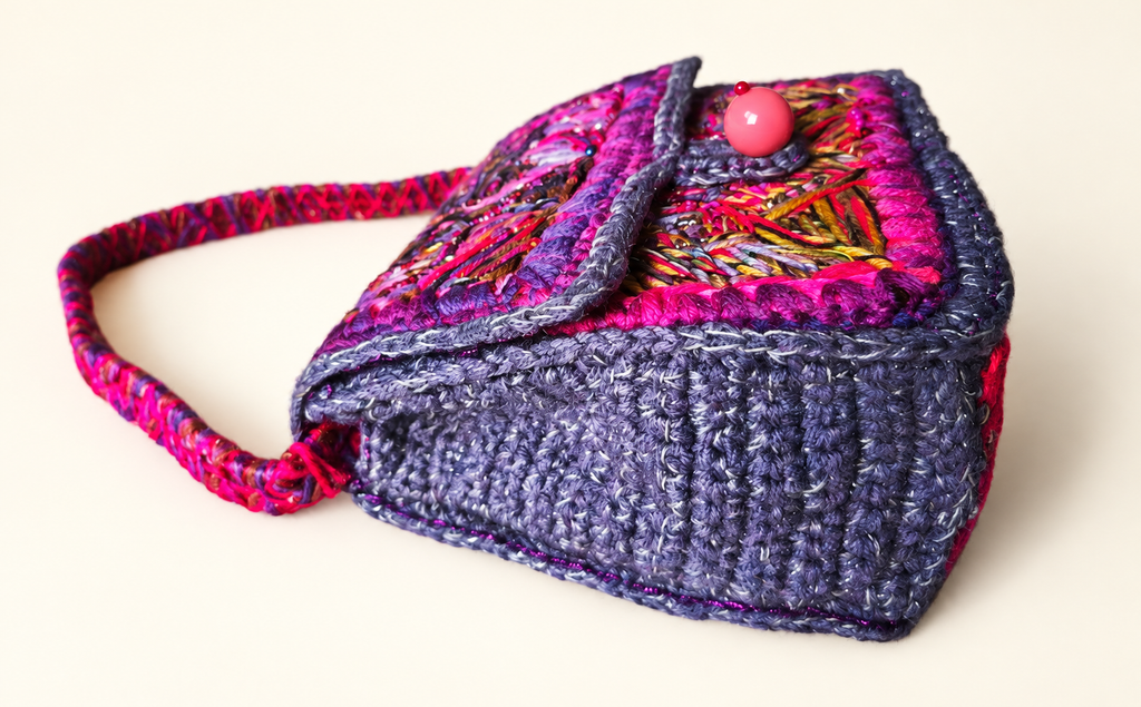 Beaded Galaxy — Small Embroidered Handbag