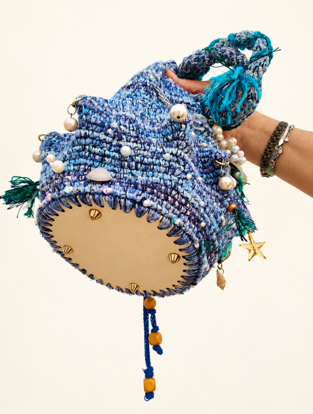 Metallic Weave — Crochet Art Handbag
