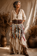 Nomad Spirit - artystyczny pas boho handmade