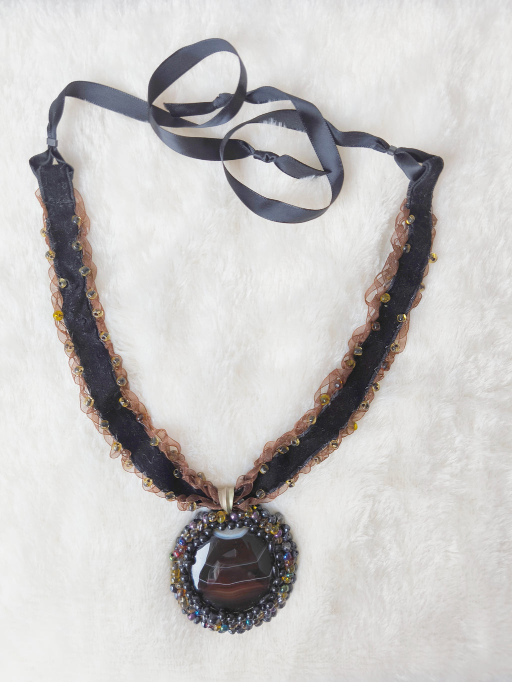 Black beaded choker