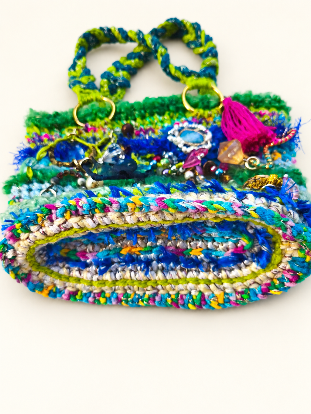 Paradise Amulet — Textile Art Handbag with Charms