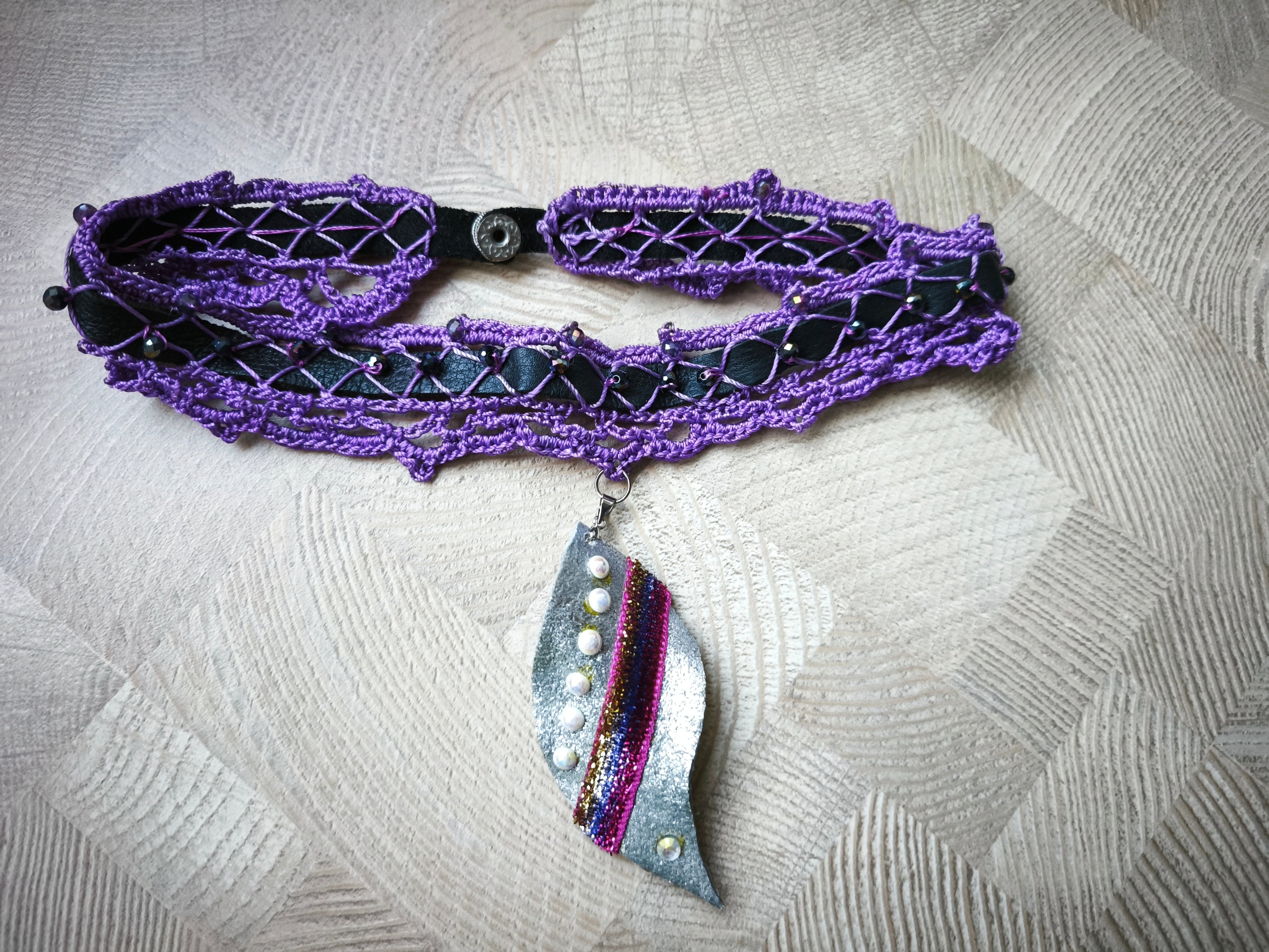Silver Leaf with Pearls