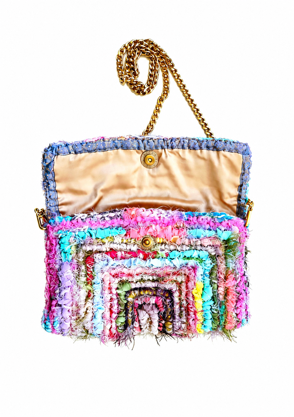 Rainbow Labyrinth – One-of-a-Kind Handmade Art Clutch