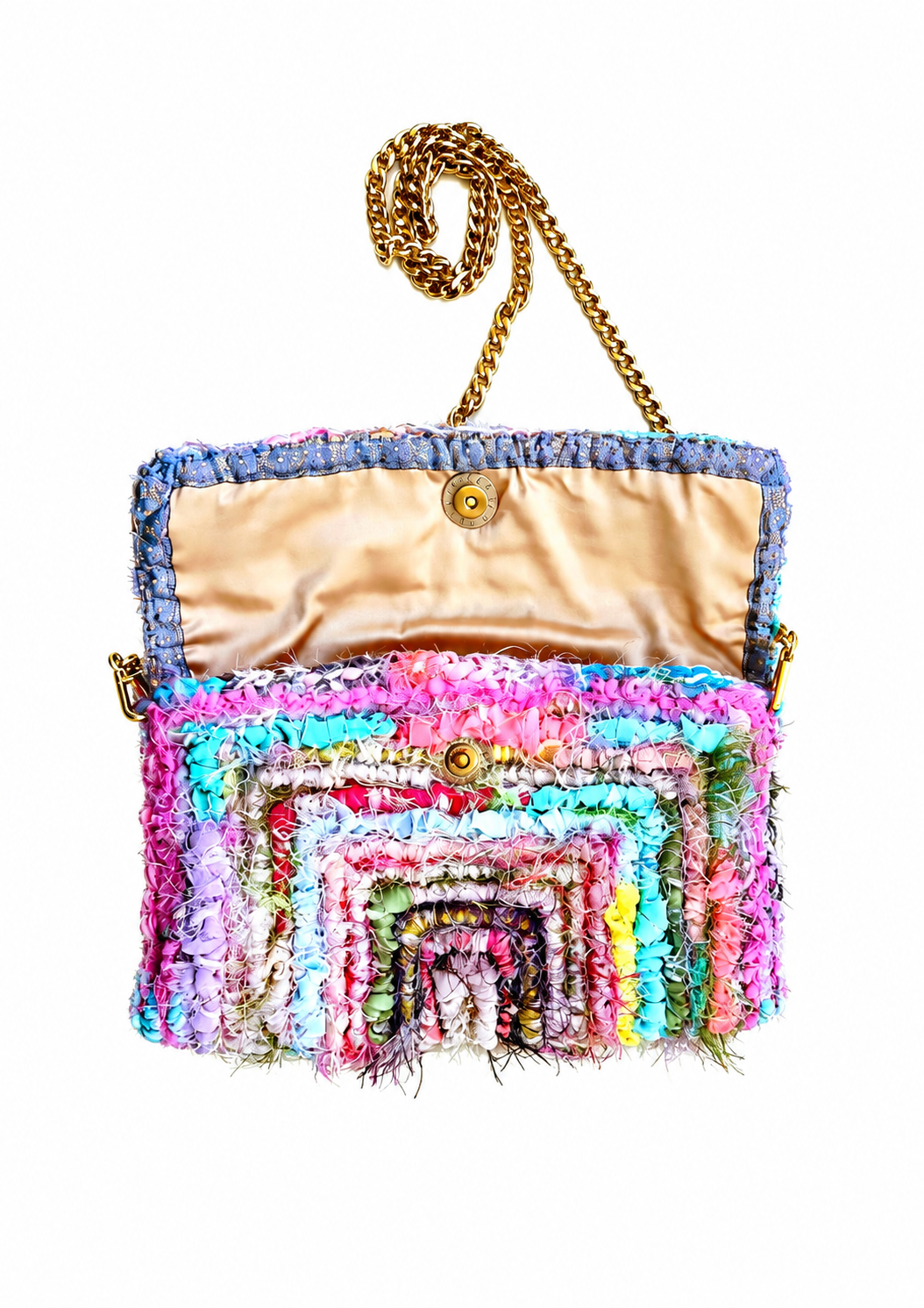 Rainbow Labyrinth – One-of-a-Kind Handmade Art Clutch