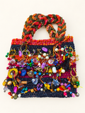 Torebka textile art – biżuteryjna mozaika kolorów
