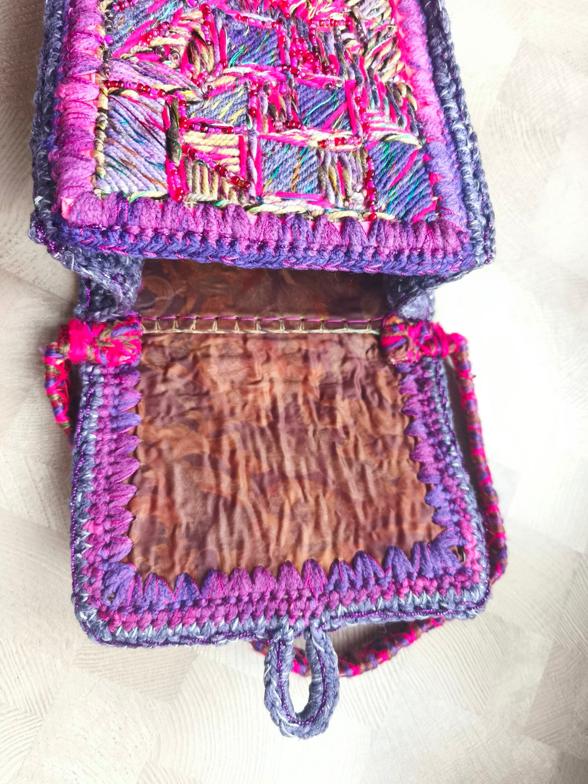 Beaded Galaxy — Small Embroidered Handbag