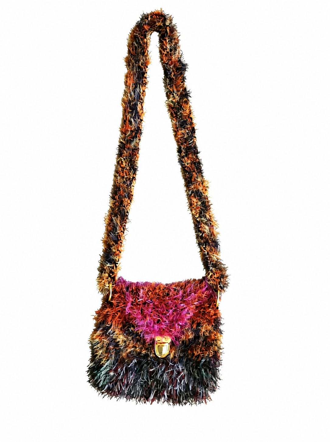Fuchsia Moss – One-of-a-Kind Handmade Art Bag