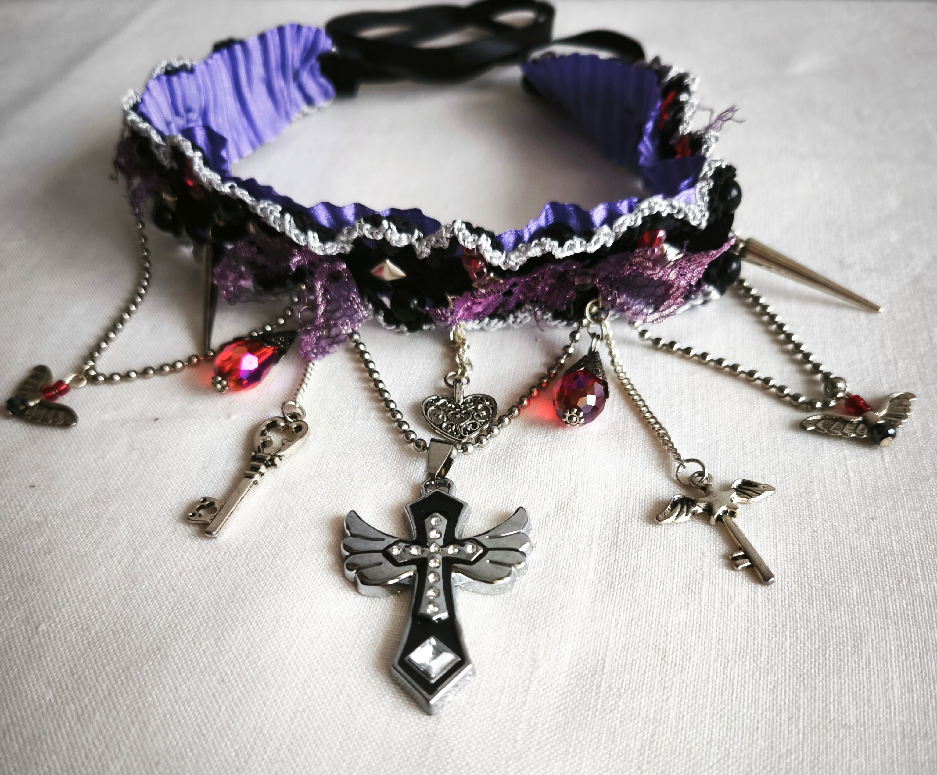 Black and purple cross