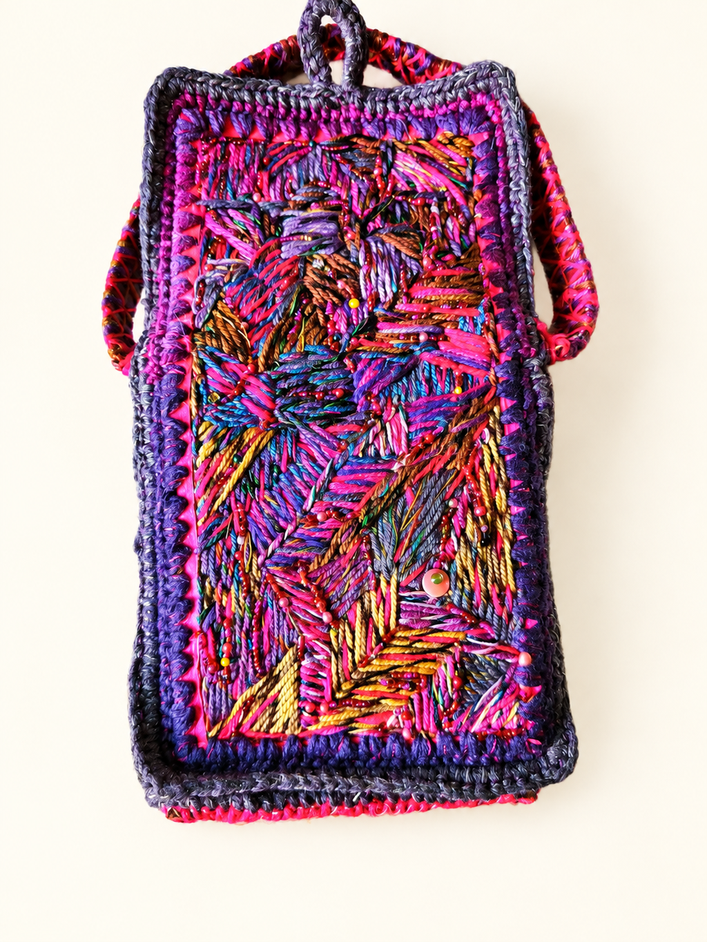 Beaded Galaxy — Small Embroidered Handbag