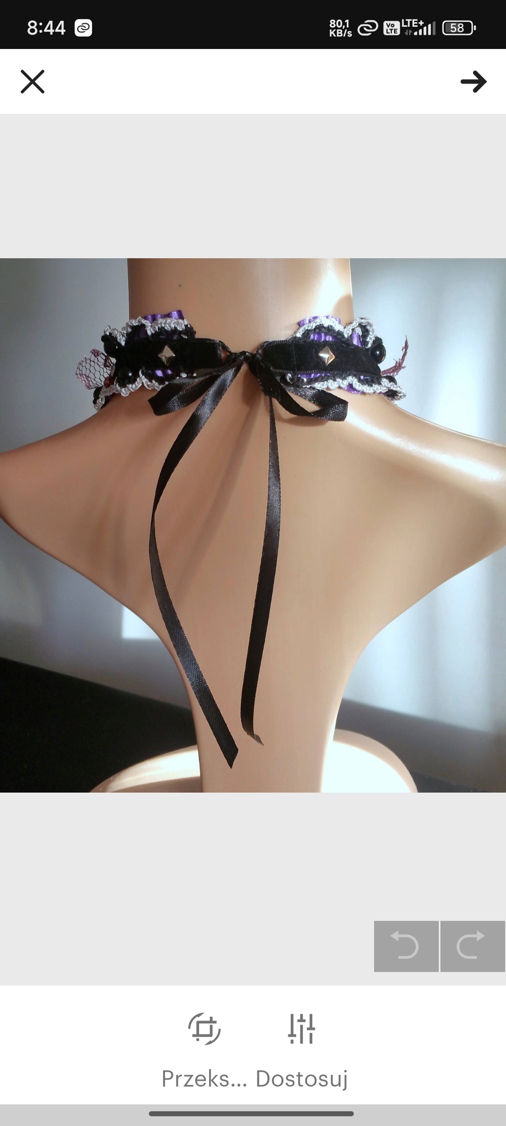 Black and purple cross