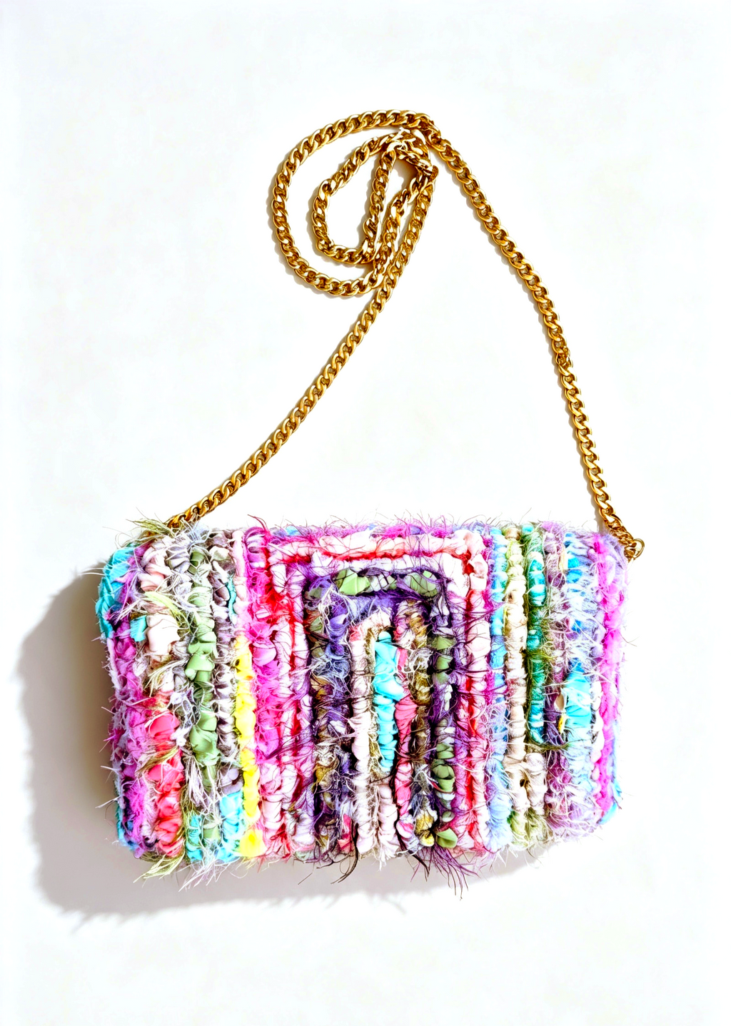 Rainbow Labyrinth – One-of-a-Kind Handmade Art Clutch