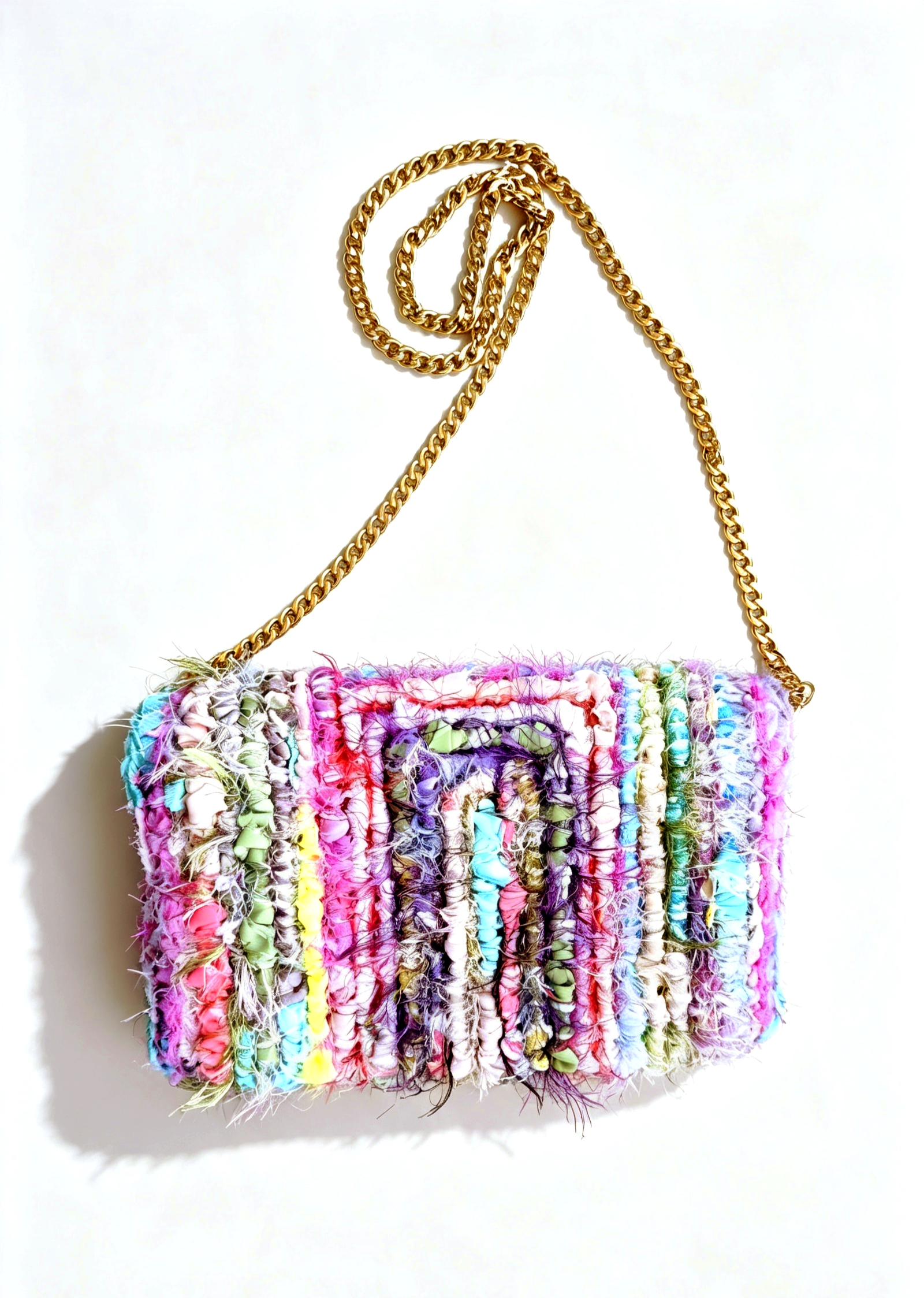 Rainbow Labyrinth – One-of-a-Kind Handmade Art Clutch