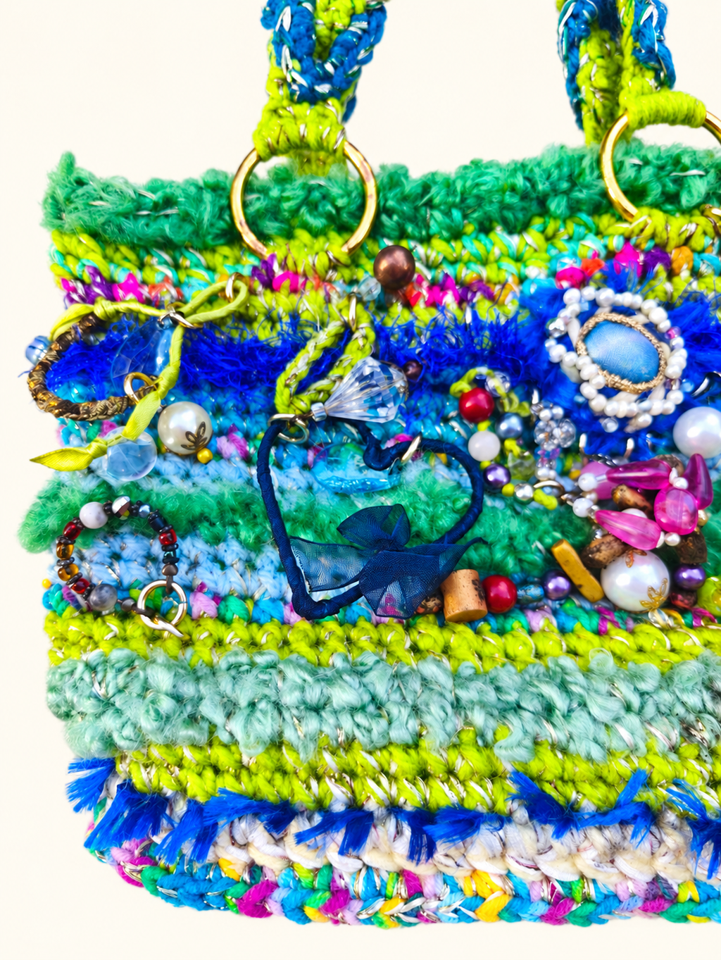 Paradise Amulet — Textile Art Handbag with Charms