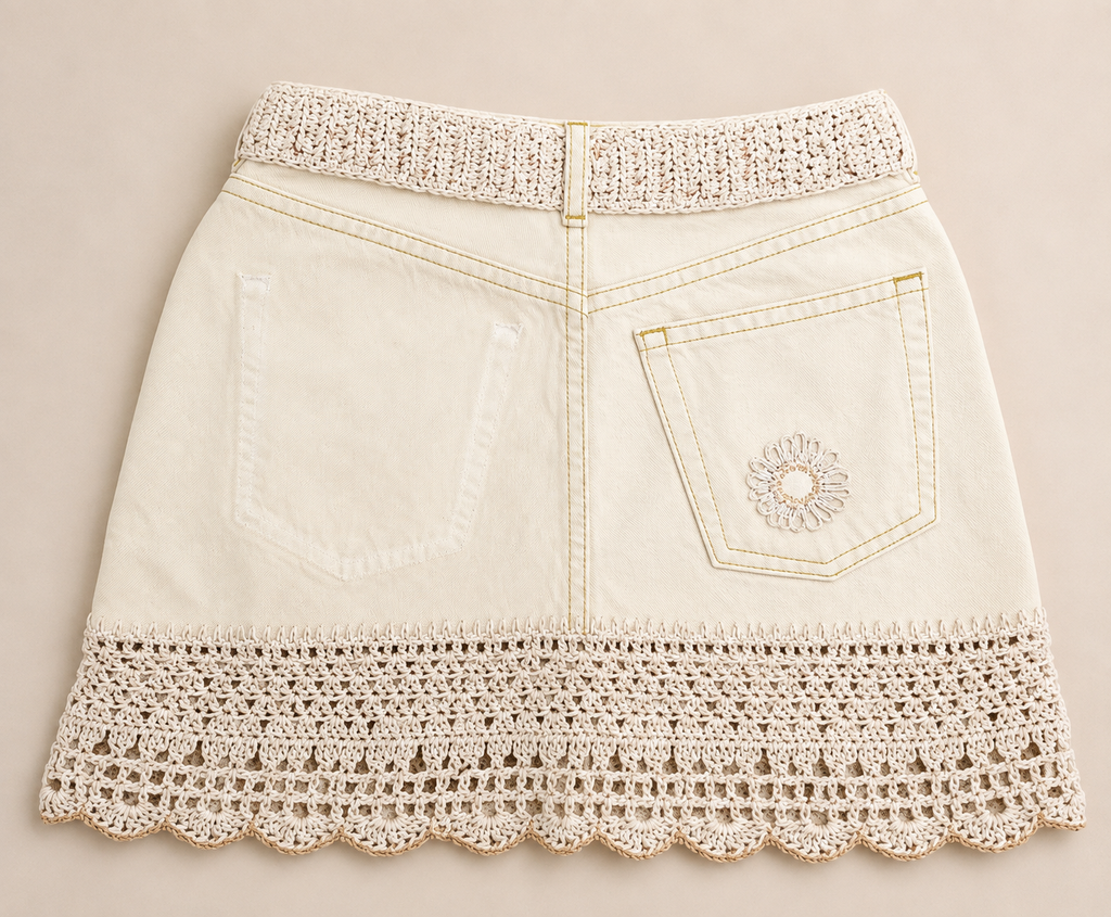 Cream Boho — Artistic Topshop Skirt