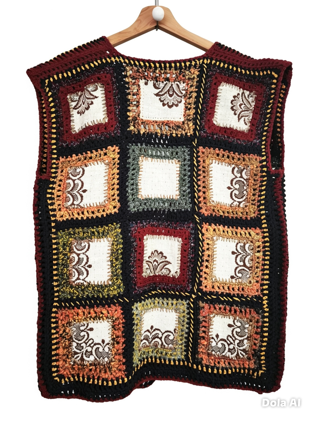 KIMONARO – Unisex Patchwork in Navy, Burgundy & Ochre