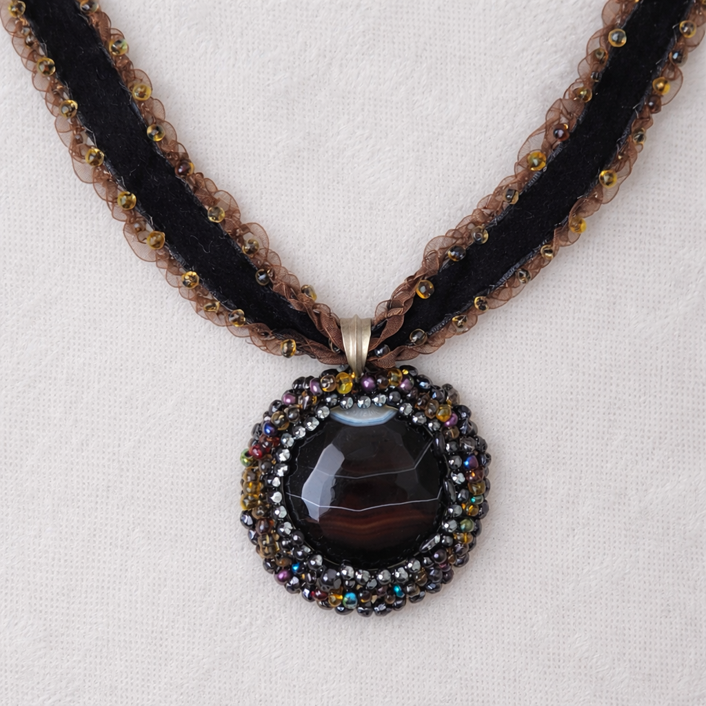 Black beaded choker